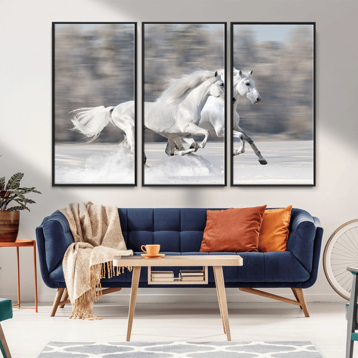 The White Horses Wall Art, Framed White Horses Wall Art