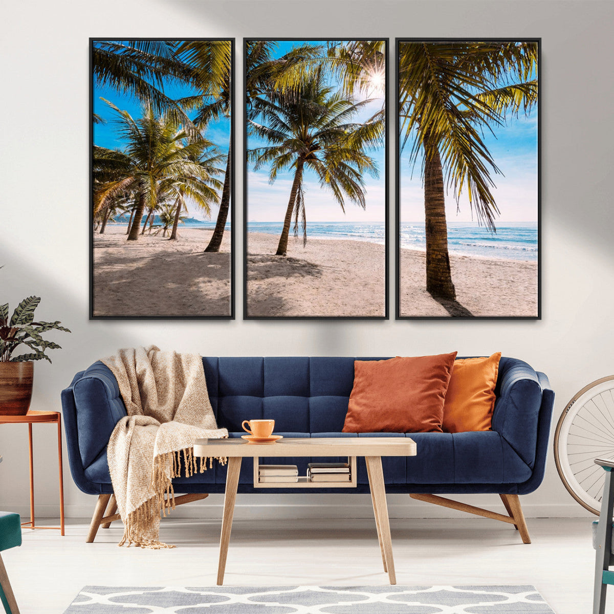 Palm Beach Tropical Island Wall Art Canvas Print