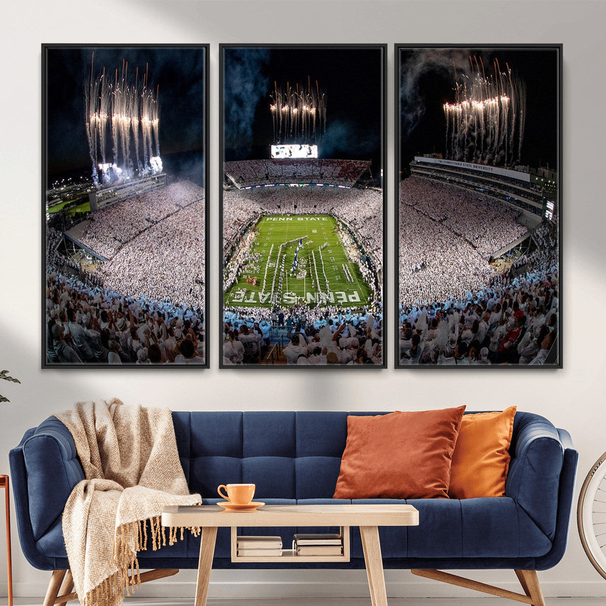 Penn State Football Wall Art Canvas Print – Framed Stadium