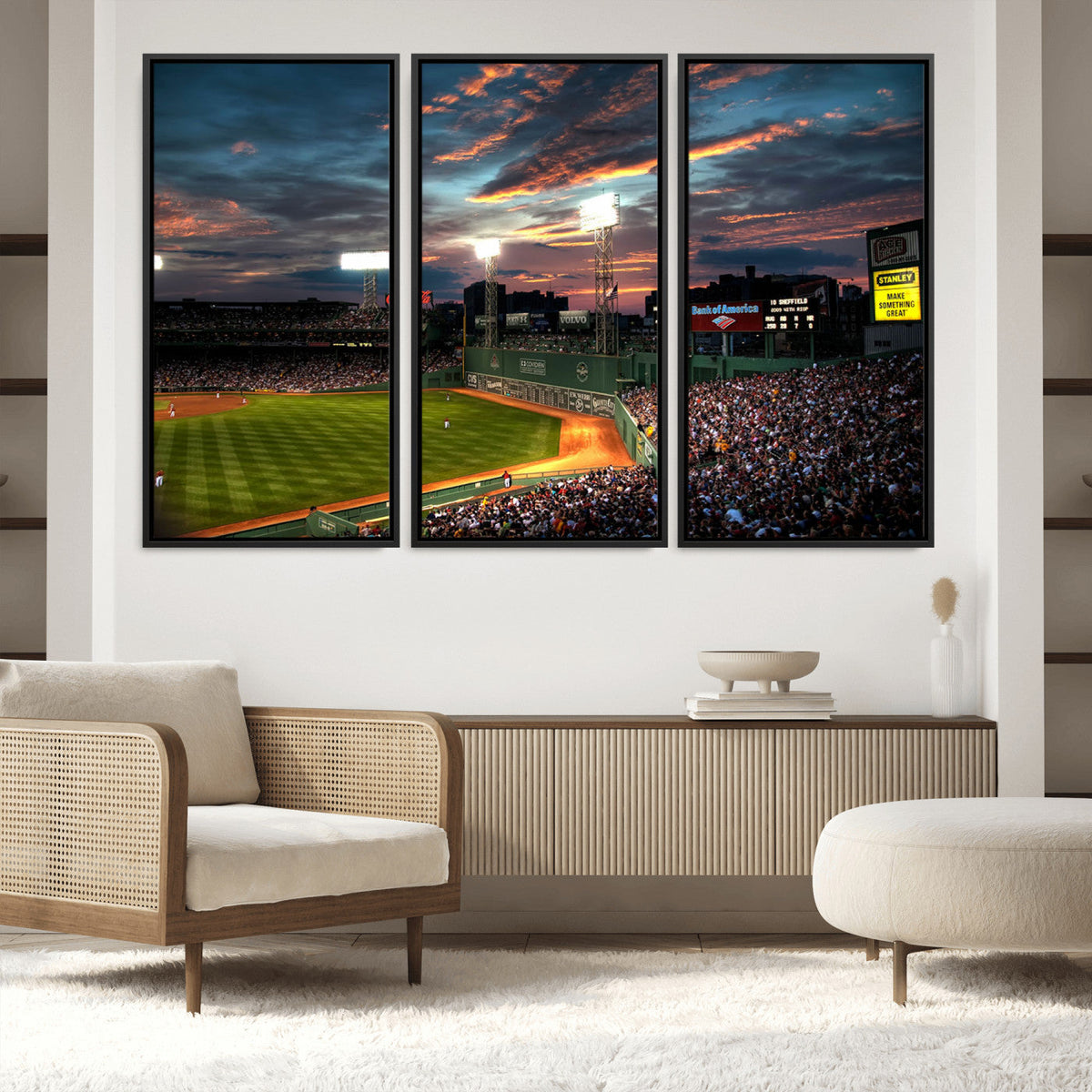 Fenway Park Wall Art Canvas Print | Large Baseball Stadium