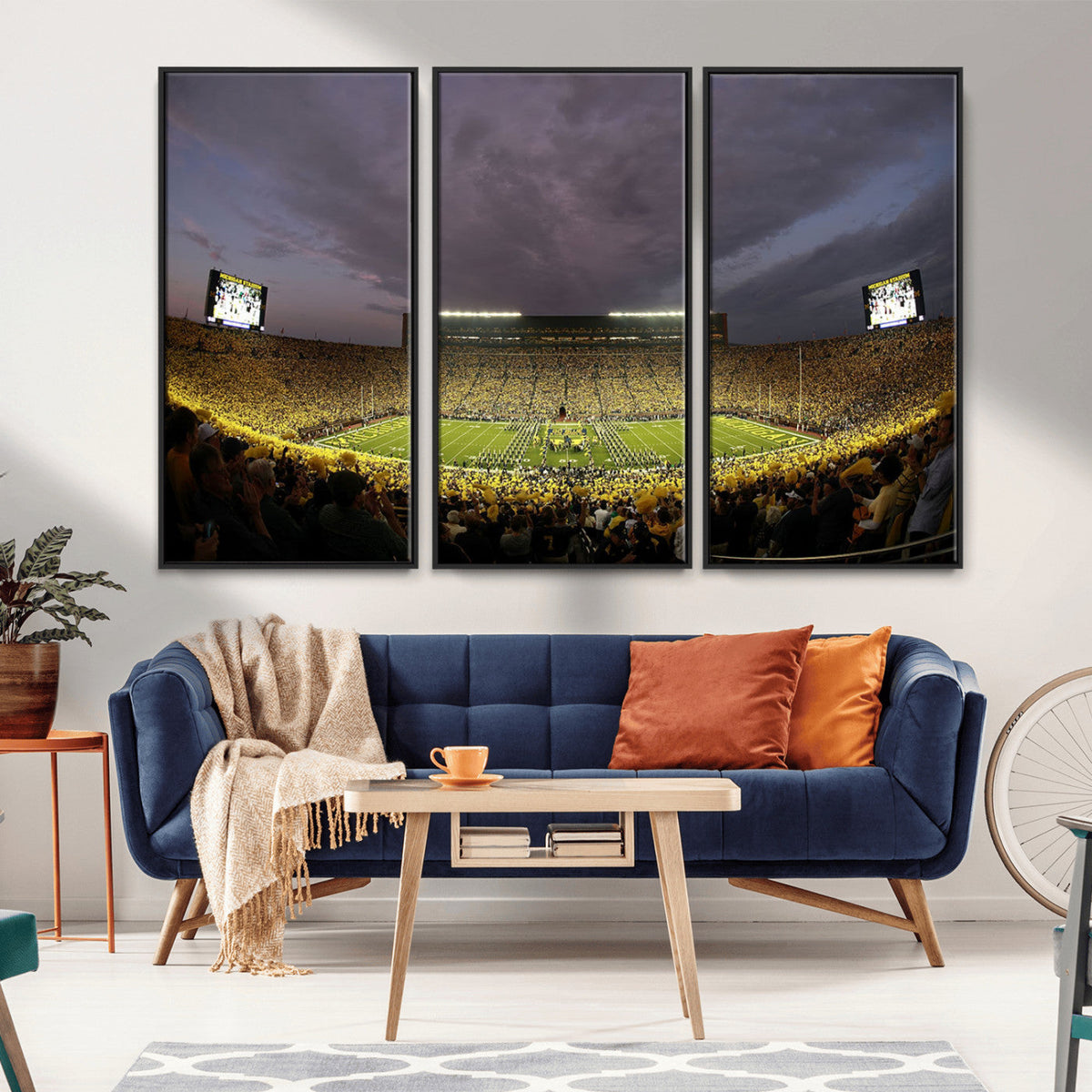 Michigan Wolverines Print - Michigan Stadium Wall Art Canvas