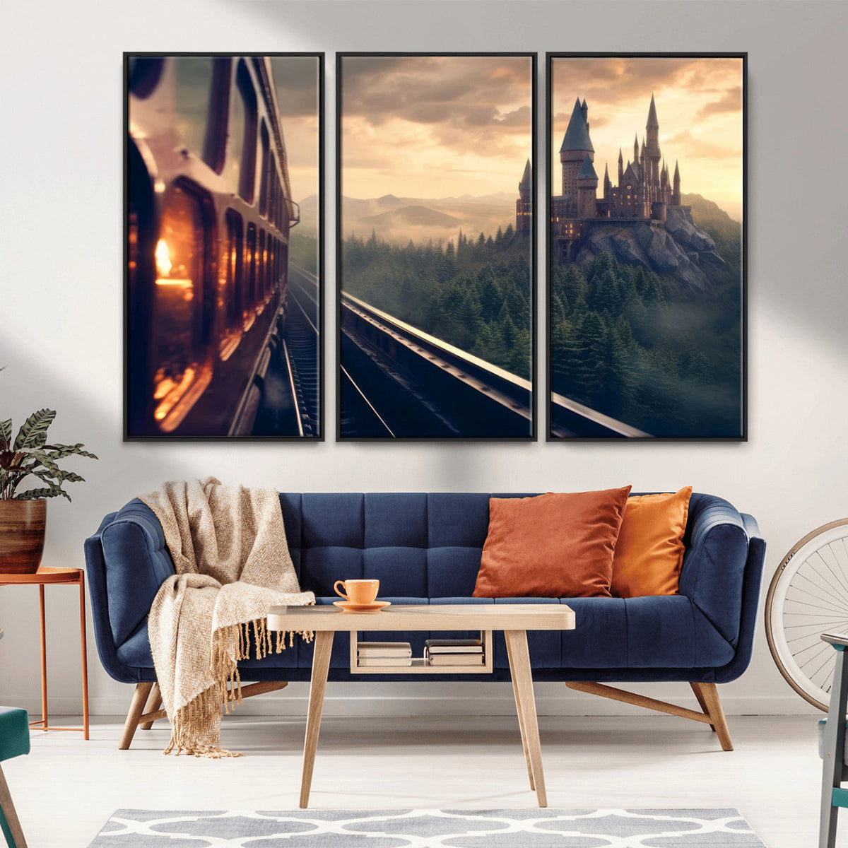 Harry Castle Wall Art Canvas Print, Wizard School Wall Art