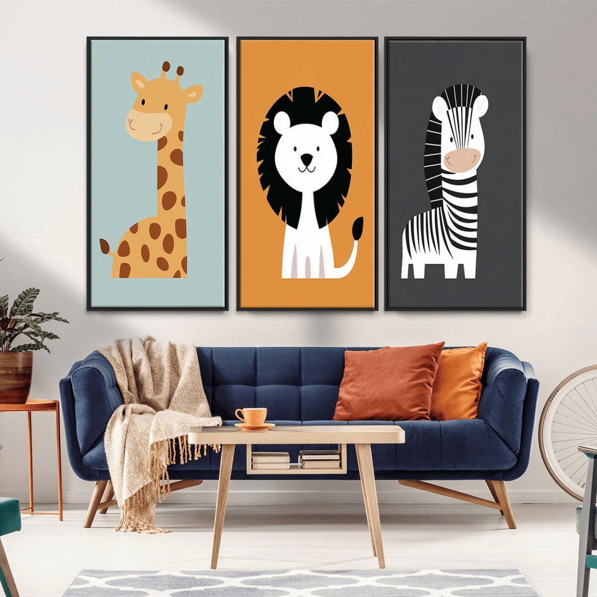 Boho Jungle Animal Nursery Wall Art Prints – Safari Decor