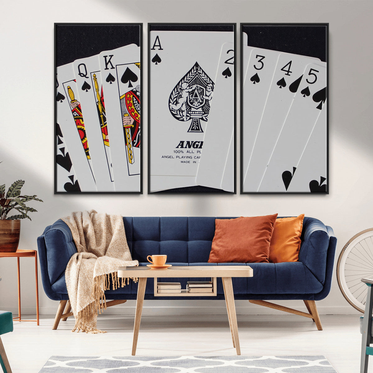 Poker Wall Art - Playing Cards Canvas Wall Art Print - Ace