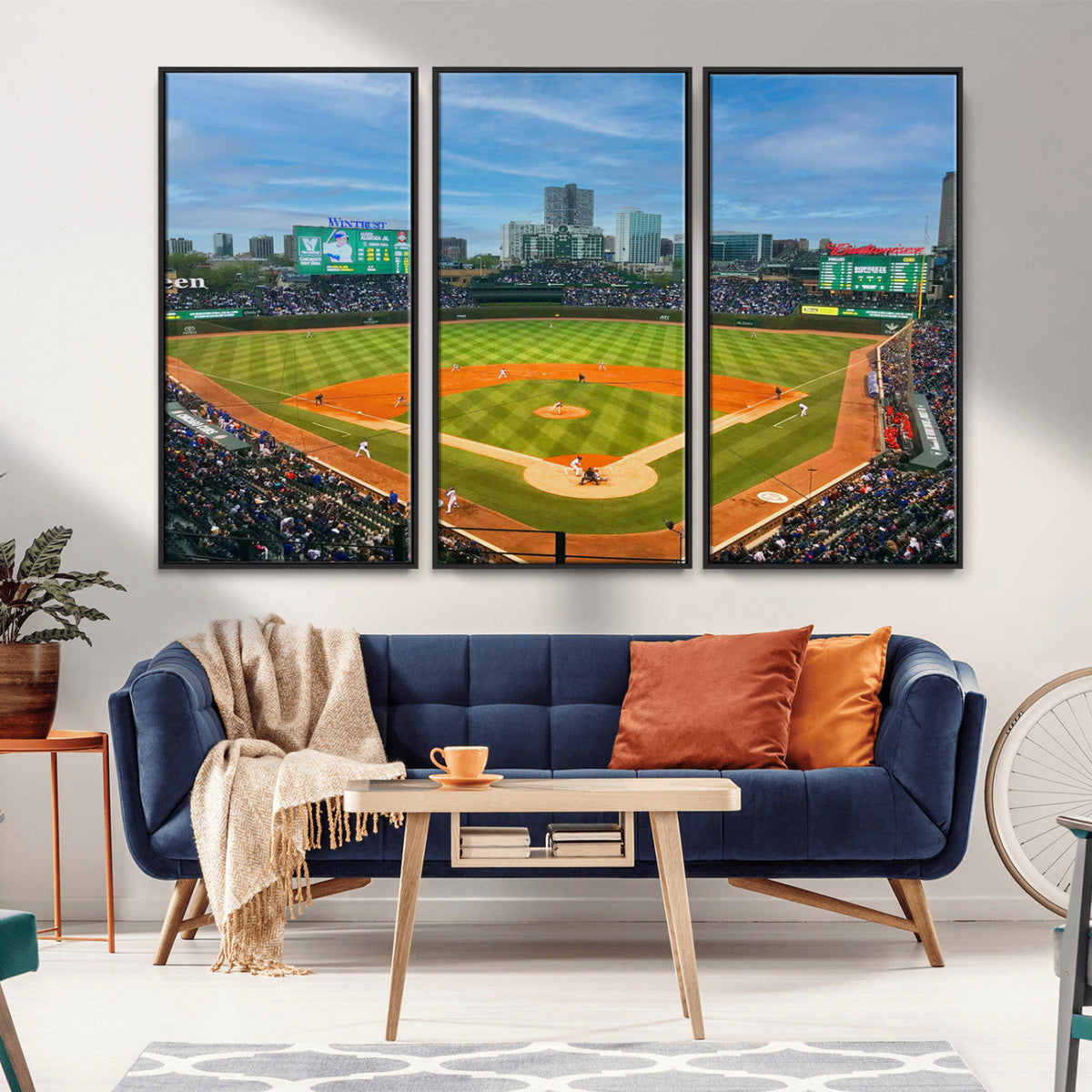 Wrigley Field Chicago Cubs Panoramic Canvas Print –