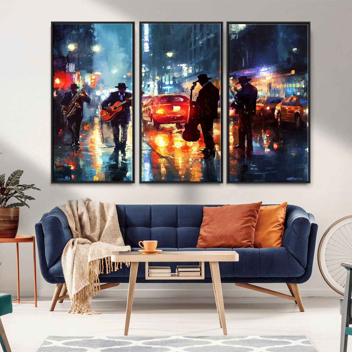 African American Jazz Canvas Wall Art Print – Abstract Music