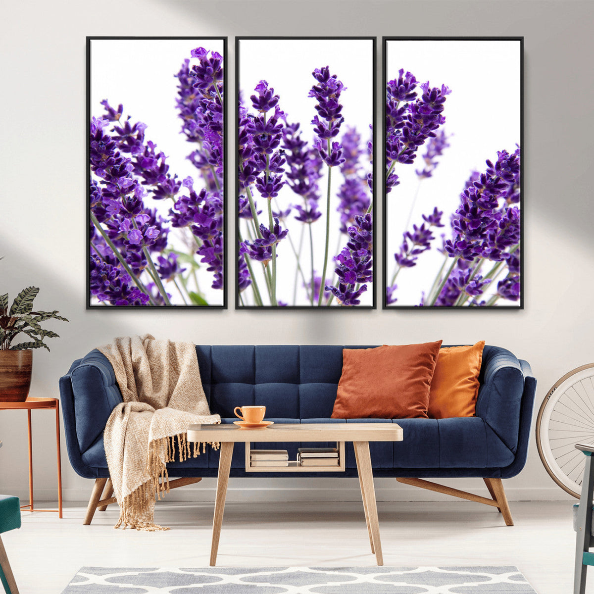 Lavender Flower Wall Art Canvas Print