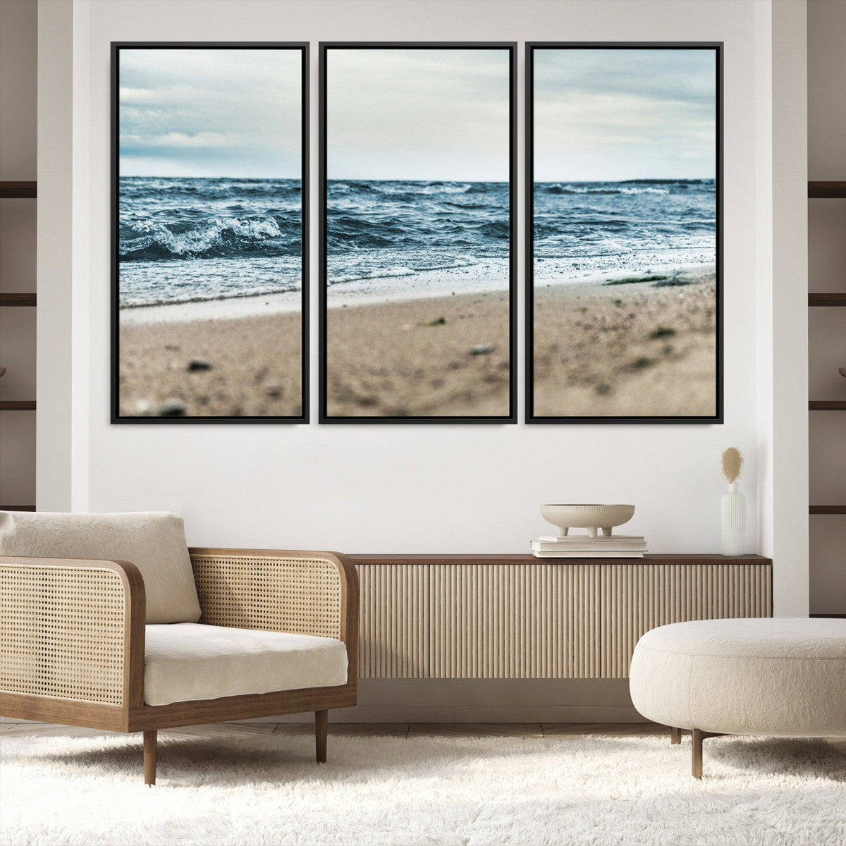 Ocean Wall Art Canvas Print – Moody Coastal Seascape Scene