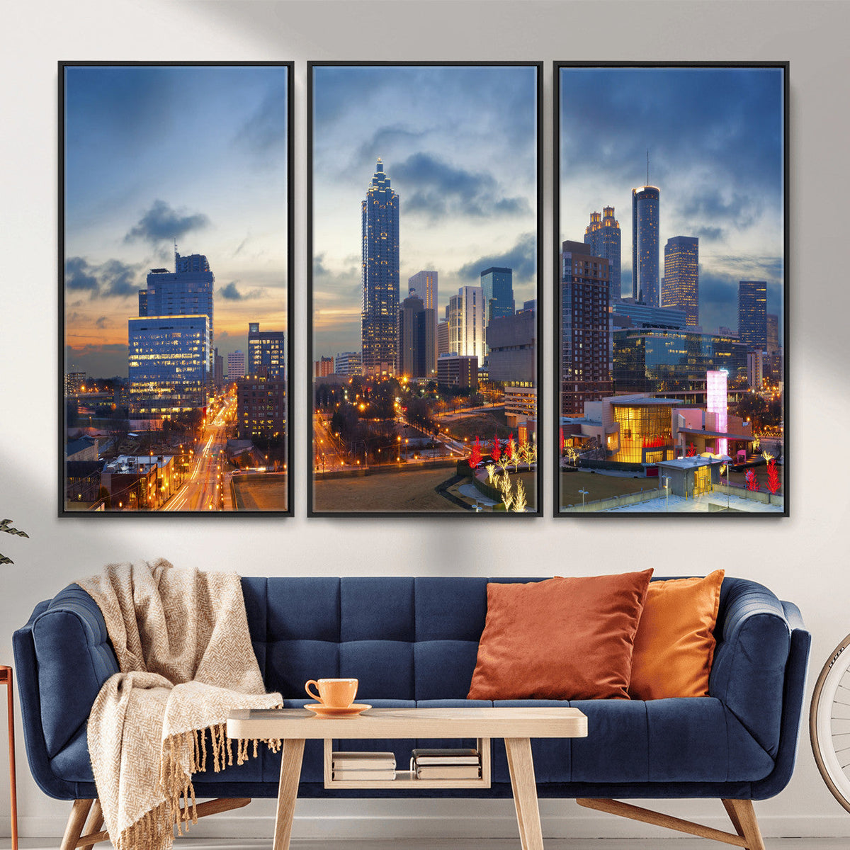 Atlanta Skyline Wall Art Canvas Print, Atlanta Downtown