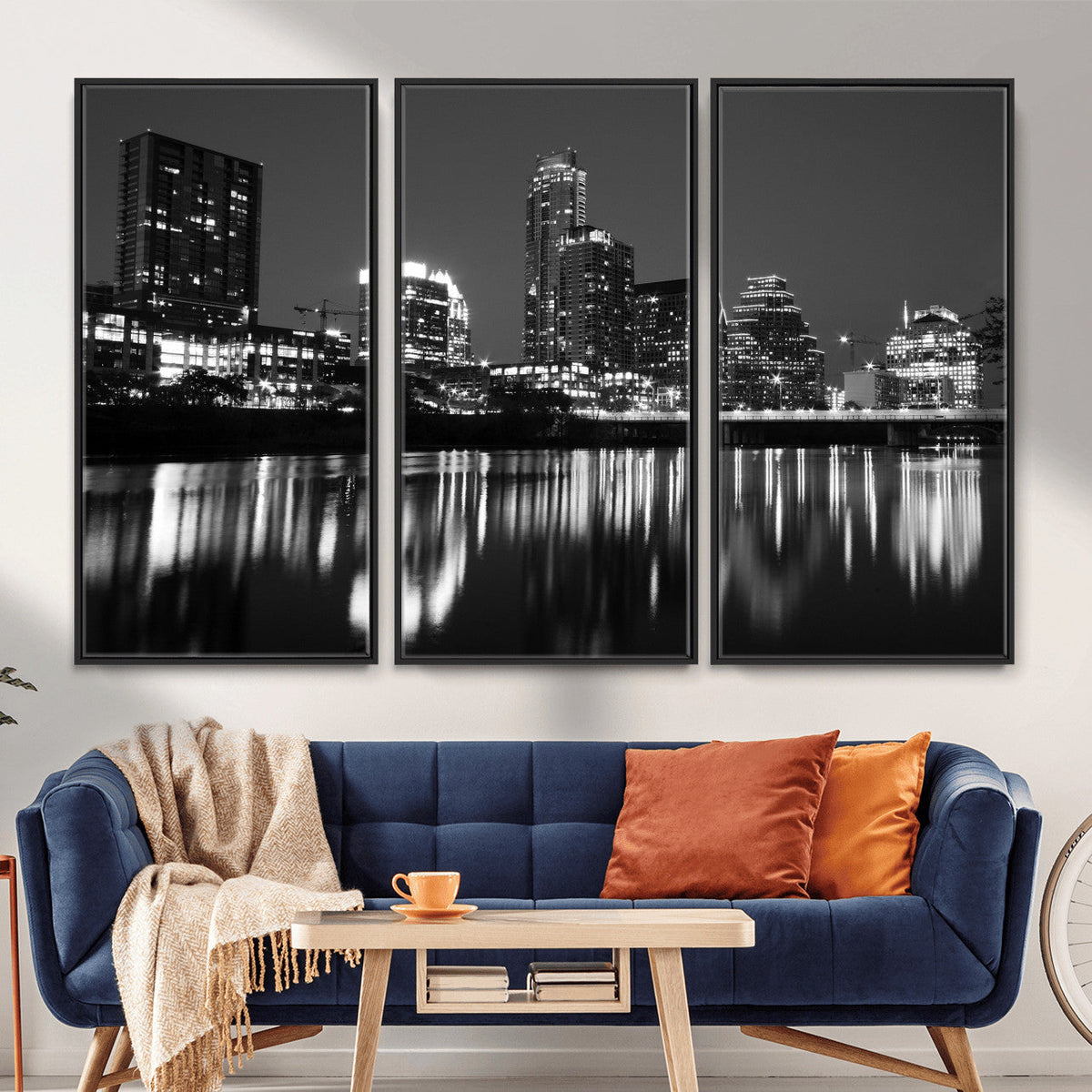 Austin Skyline Wall Art Canvas Print, Austin Downtown Night