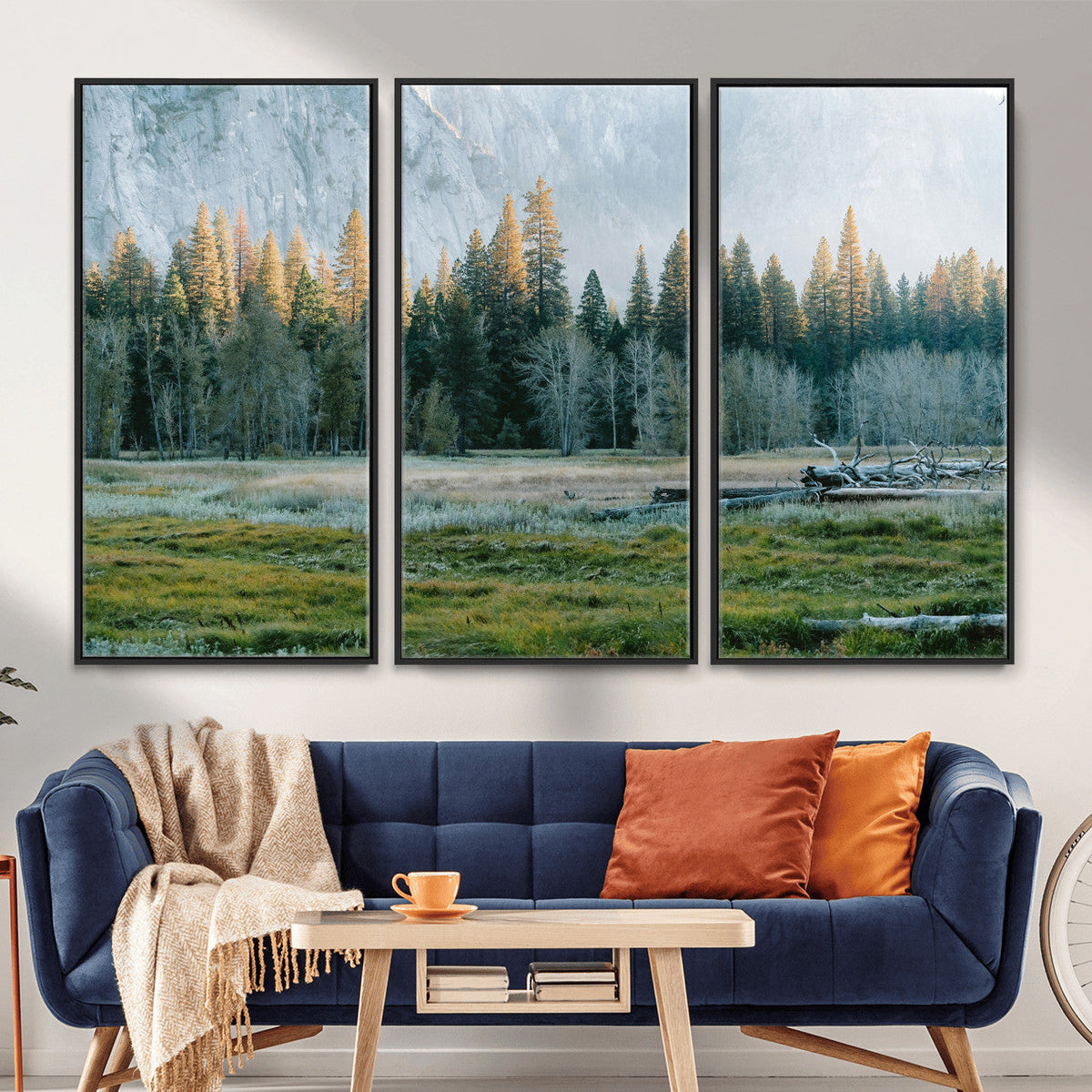 Forest Meadow Wall Art Canvas Print, Pine Tree Landscape