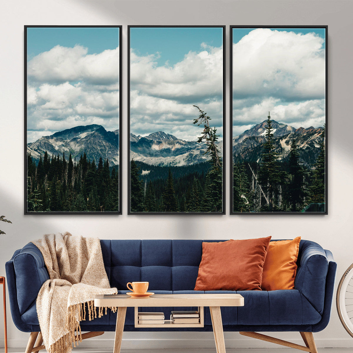 Mountain Forest Wall Art Canvas Print, Alpine Pine Tree