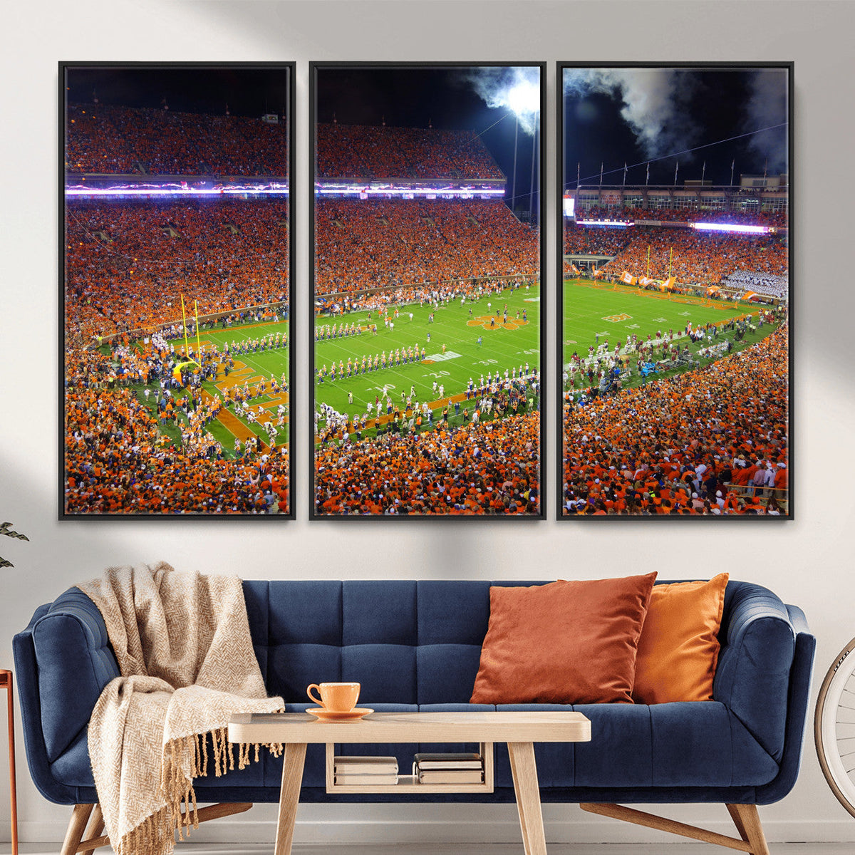 Clemson Football Stadium Wall Art Canvas Print, College