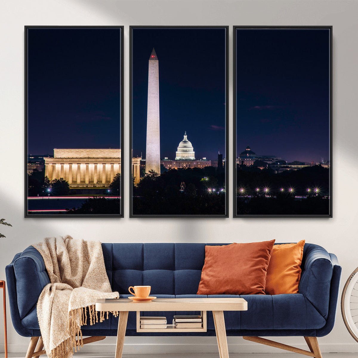 Washington White House Skyline Wall Art Canvas Print –
