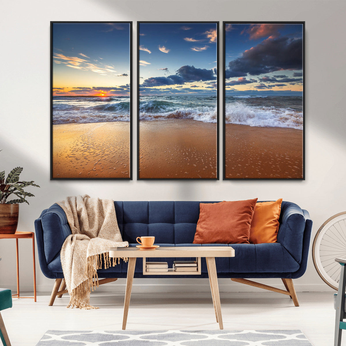 Beach Canvas Wall Art - Coastal Seascape Print for Living