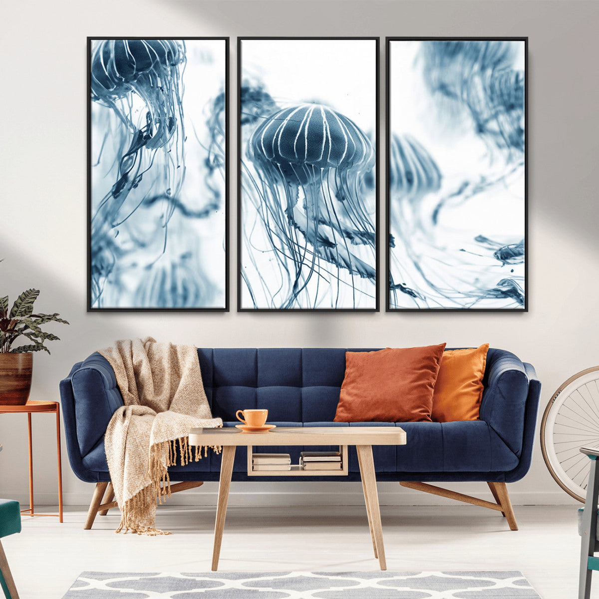 Abstract Jellyfish Canvas Print Wall Art