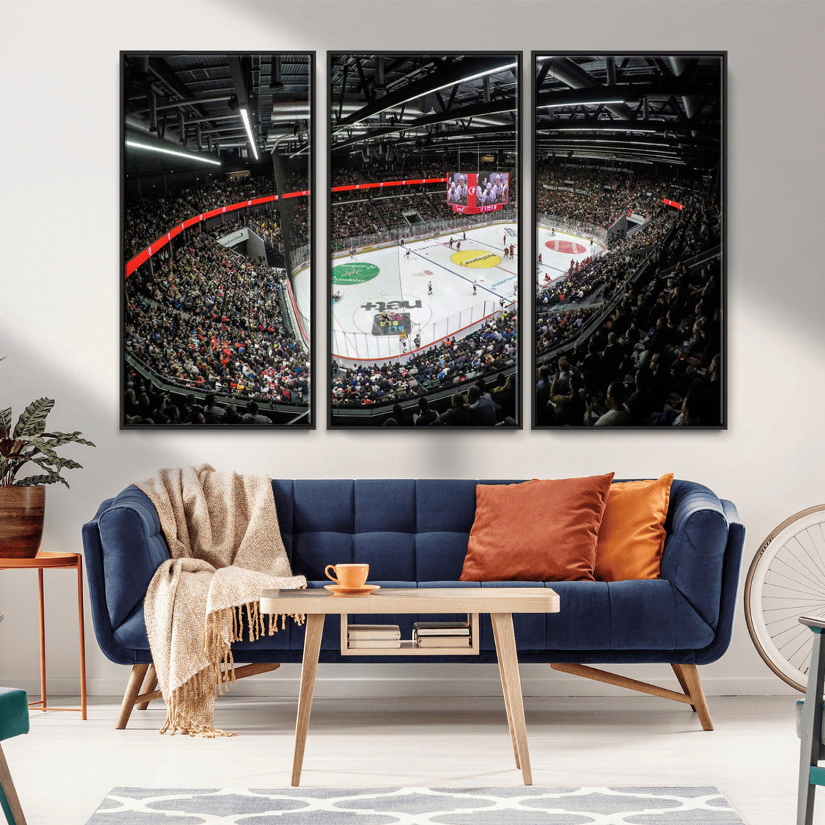 Vaudoise Lausanne Ice Hockey Arena Stadium Wall Art Canvas,