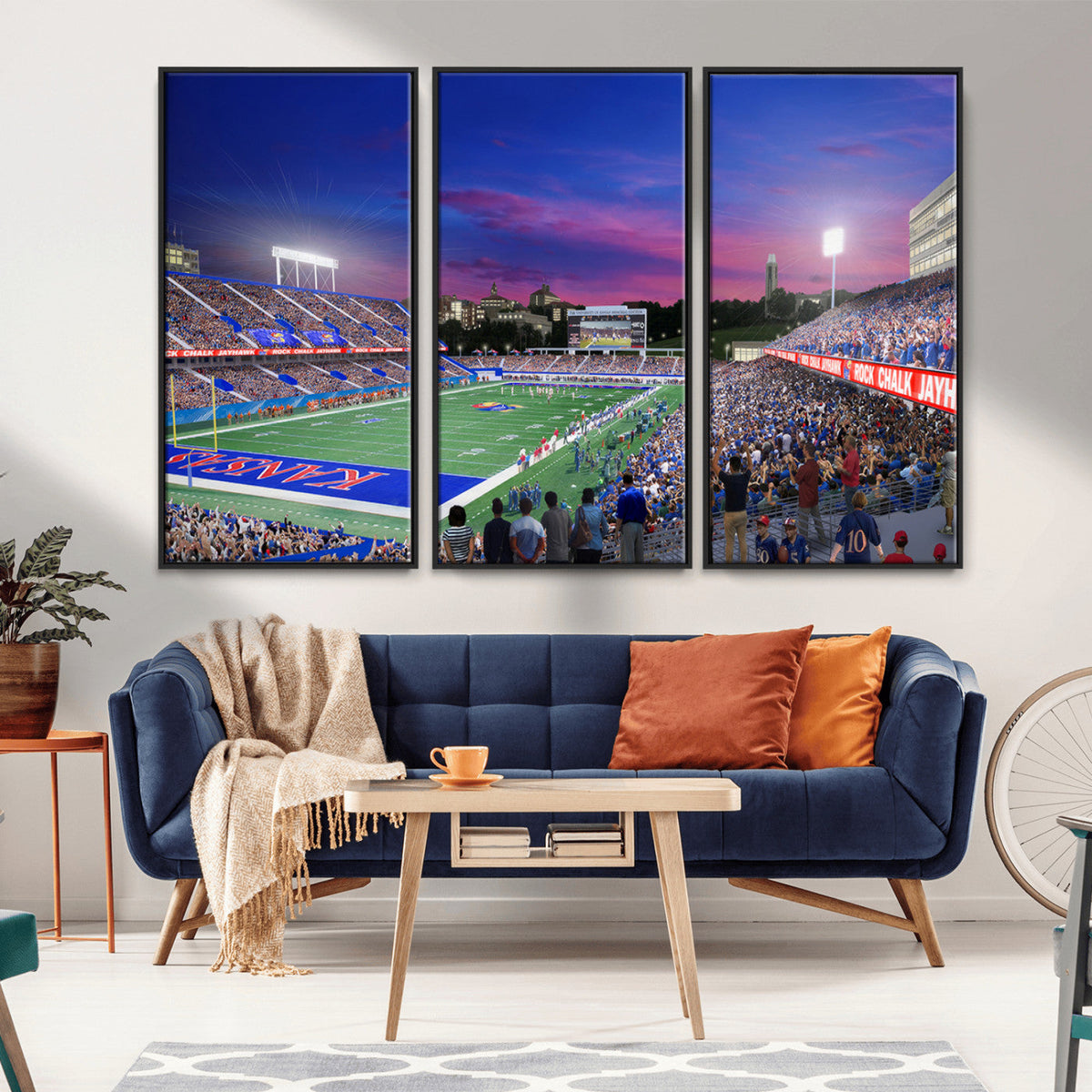 University of Kansas Jayhawks Football Team Print Canvas-