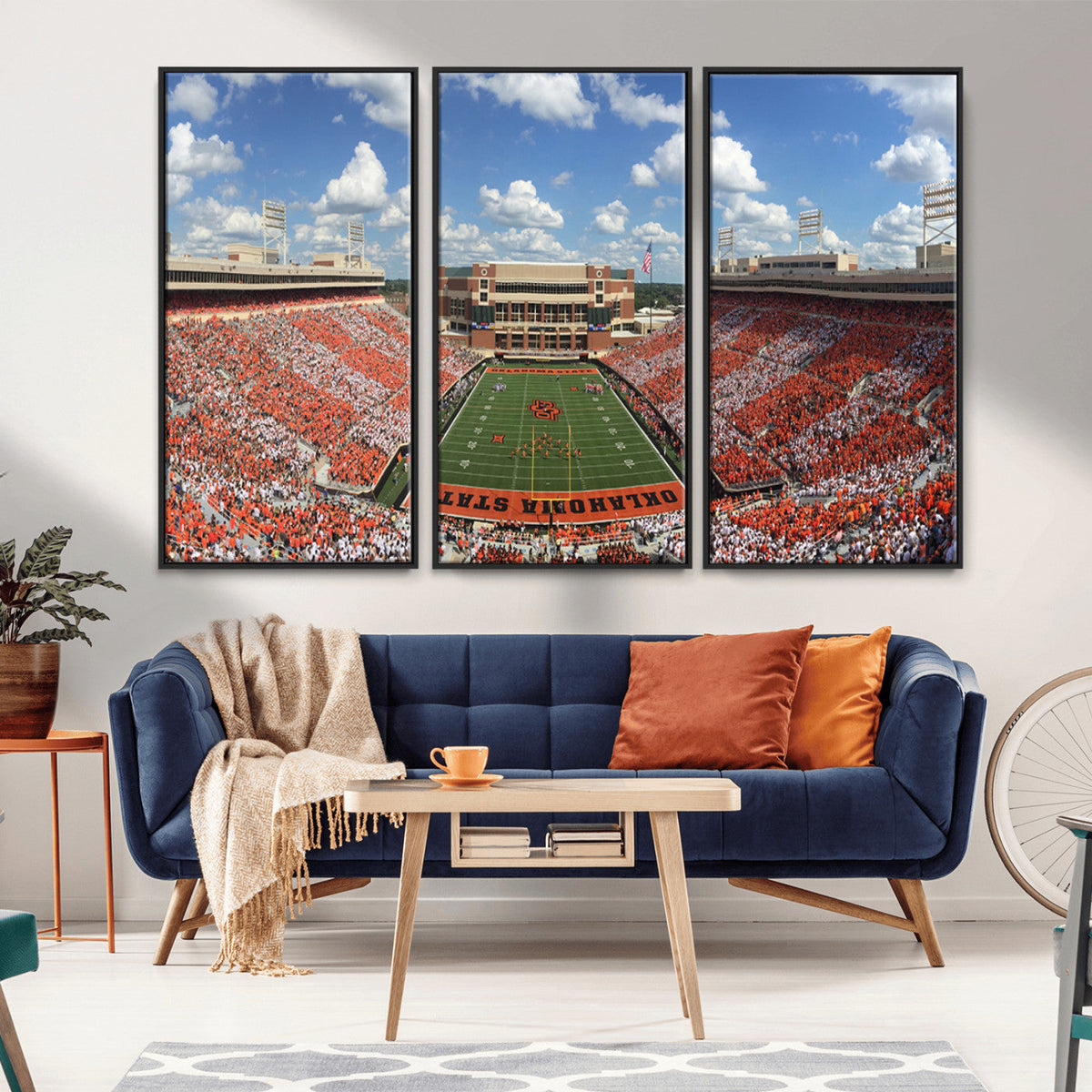 Oklahoma State Cowboys Football Team Print - Stillwater