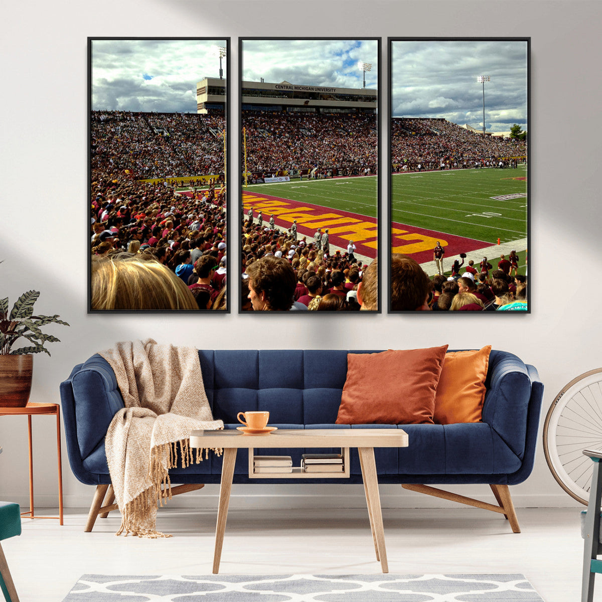 Central Michigan University Chippewas Football Team Print -