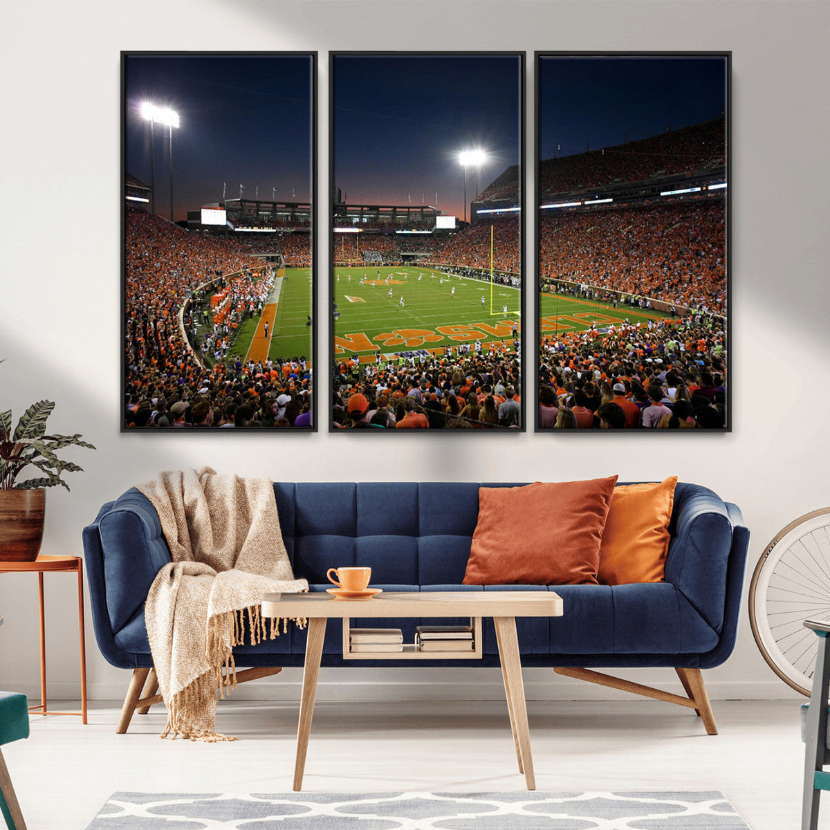 Clemson University Tigers Art Print, Football Team Print -