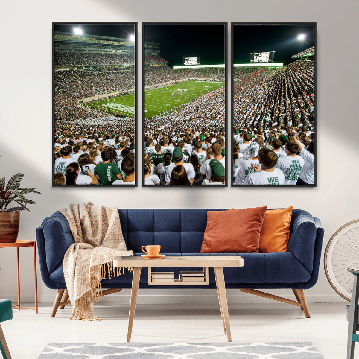 Michigan State Spartans Football Canvas Print - East Lansing