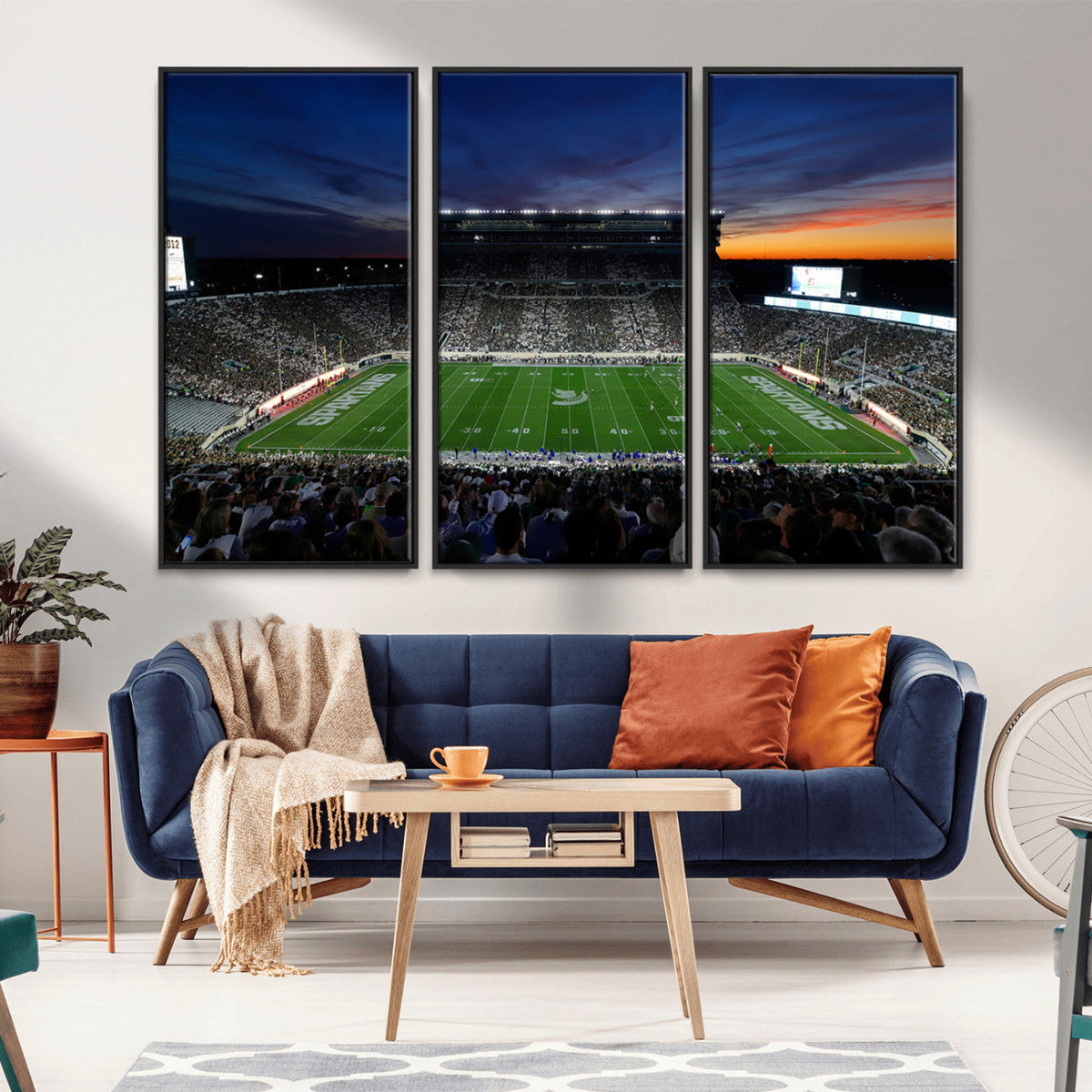 Michigan State Spartans Football Team Print - East Lansing