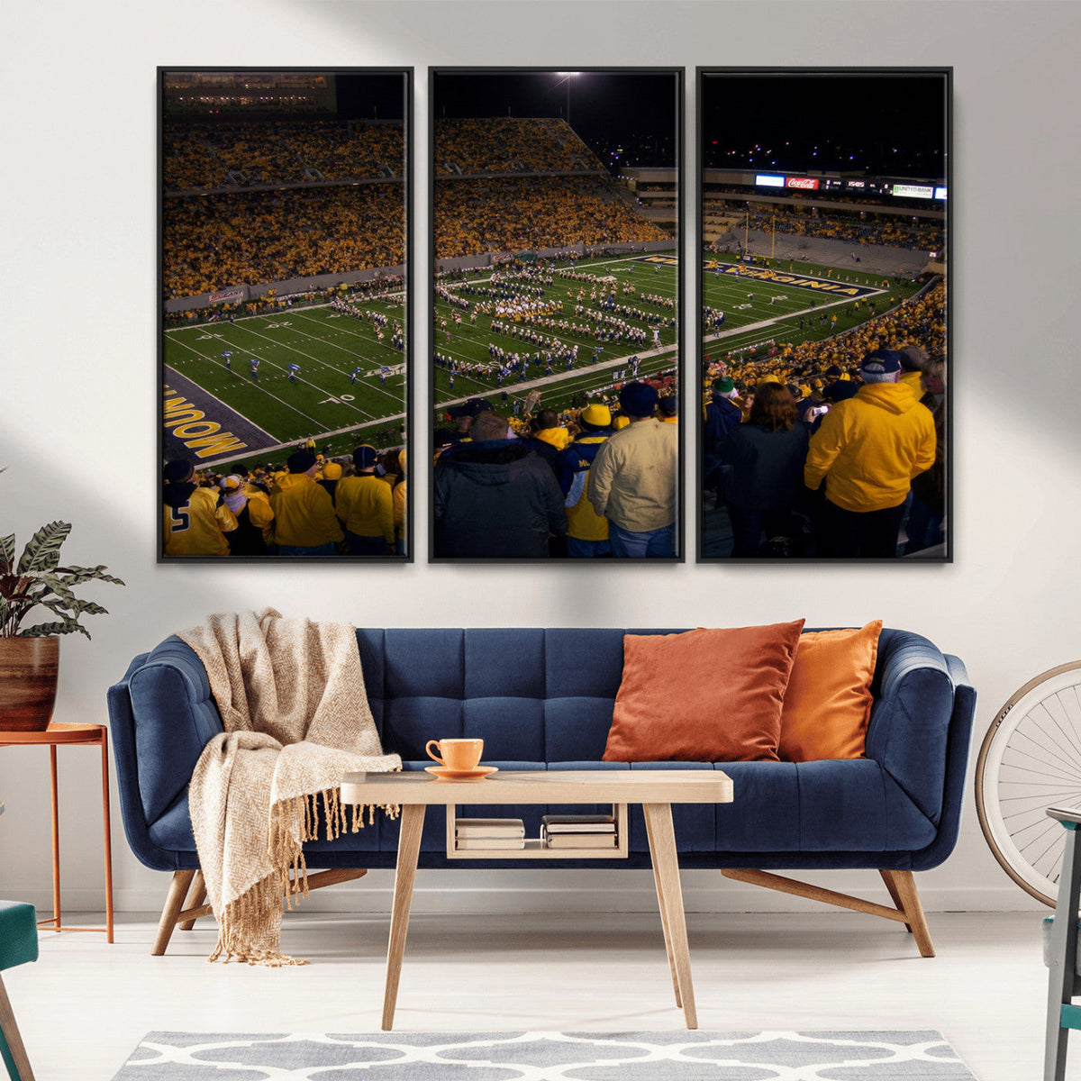 West Virginia Uni Mountaineers Football Team Print - Milan