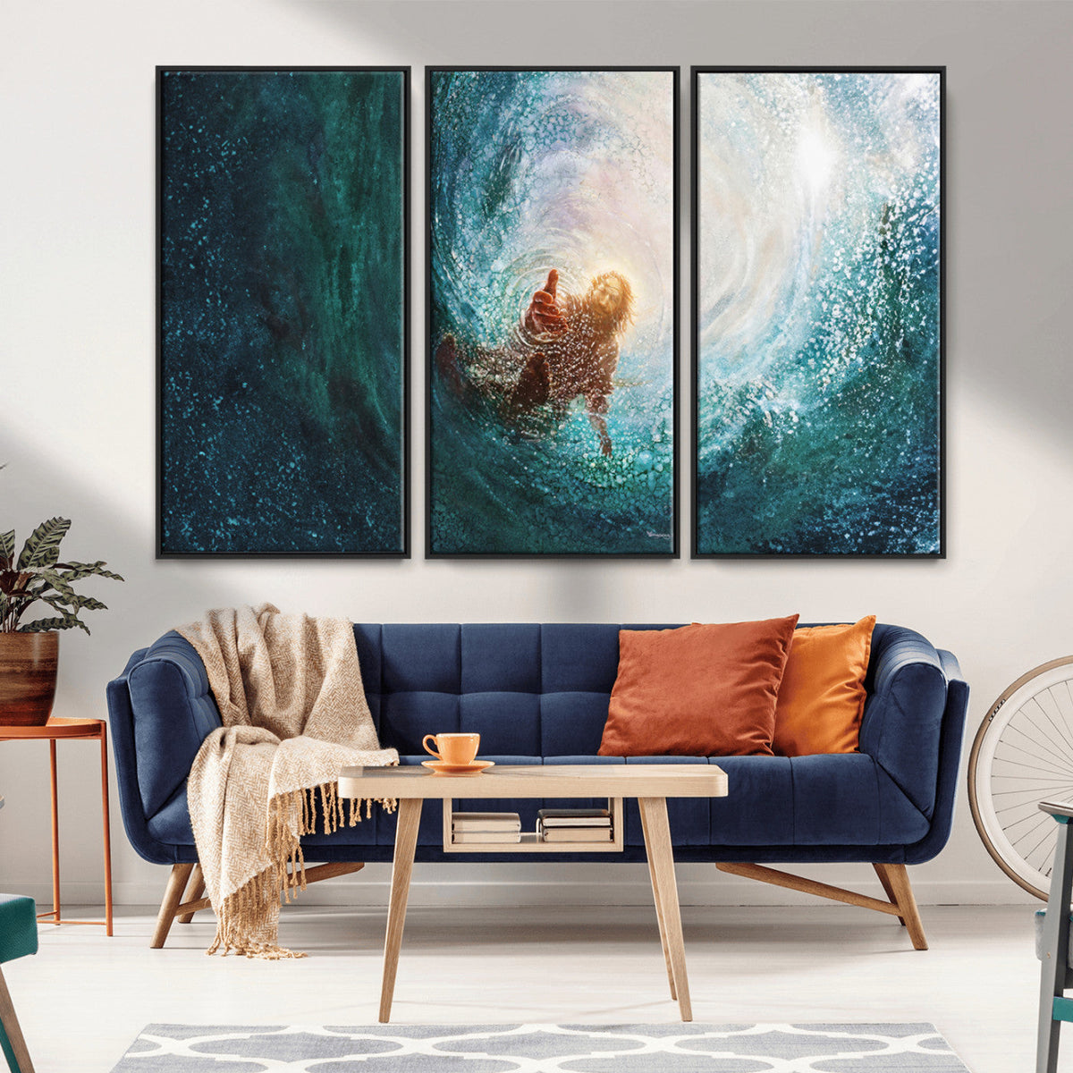 Powerful Jesus Canvas Print - Hand of Salvation,