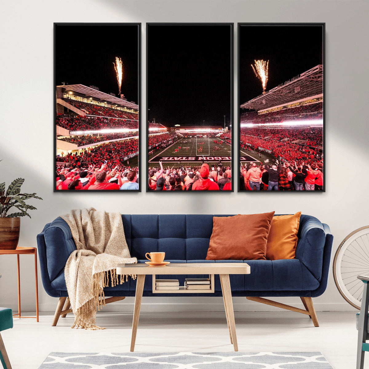 Oregon State Beavers Football Team Print - Corvallis Reser