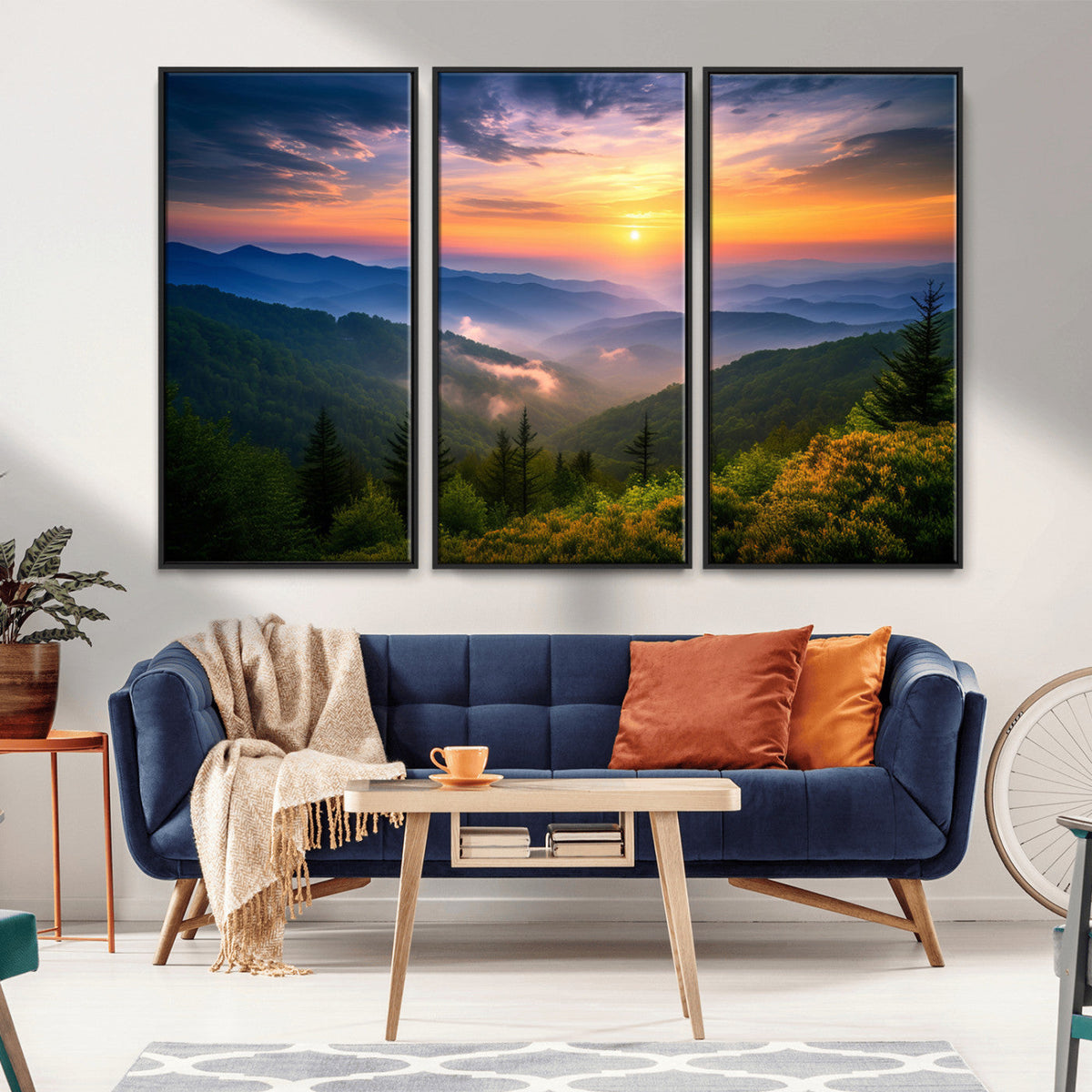 Majestic Mountain Sunrise Print | Landscape Wall Art |