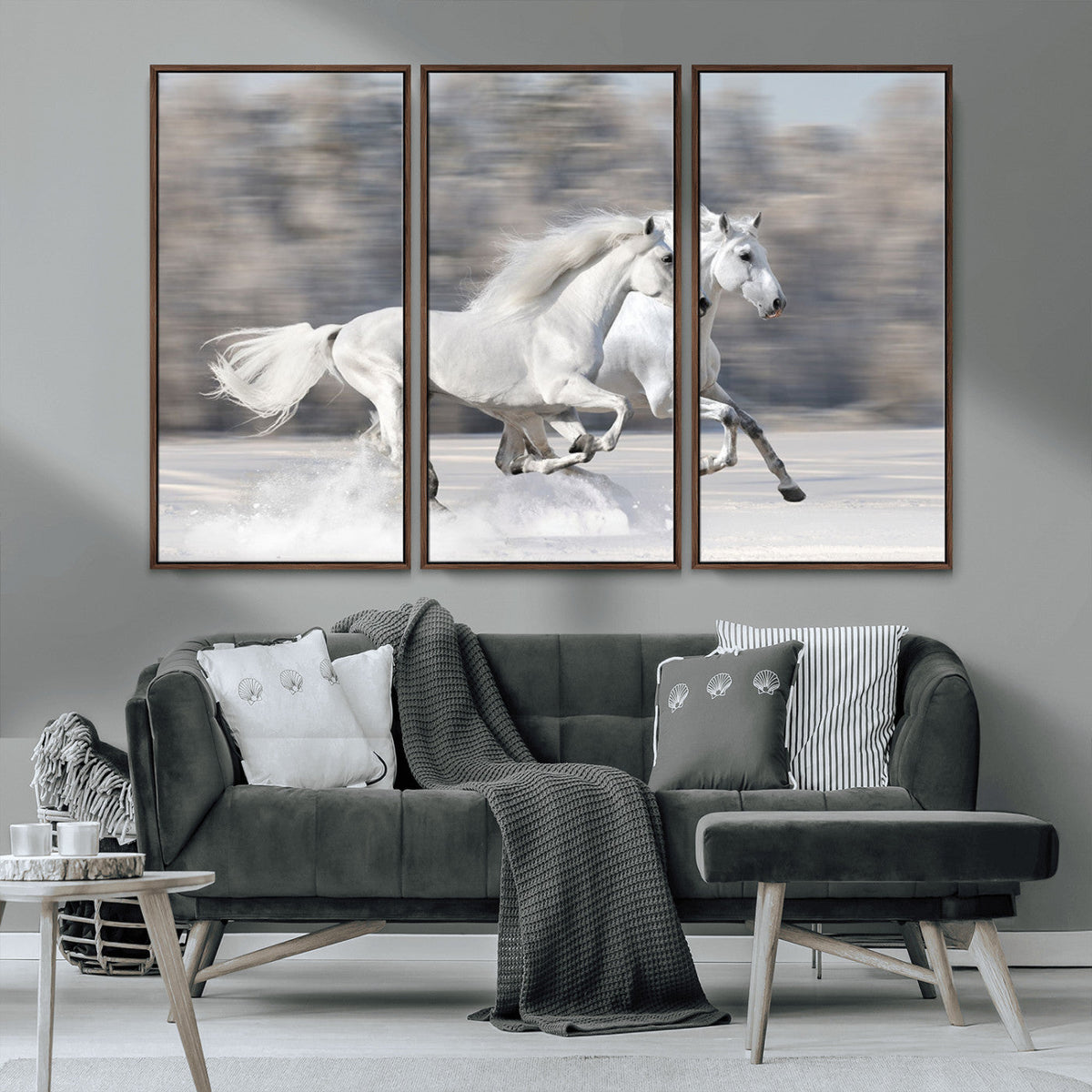 The White Horses Wall Art, Framed White Horses Wall Art