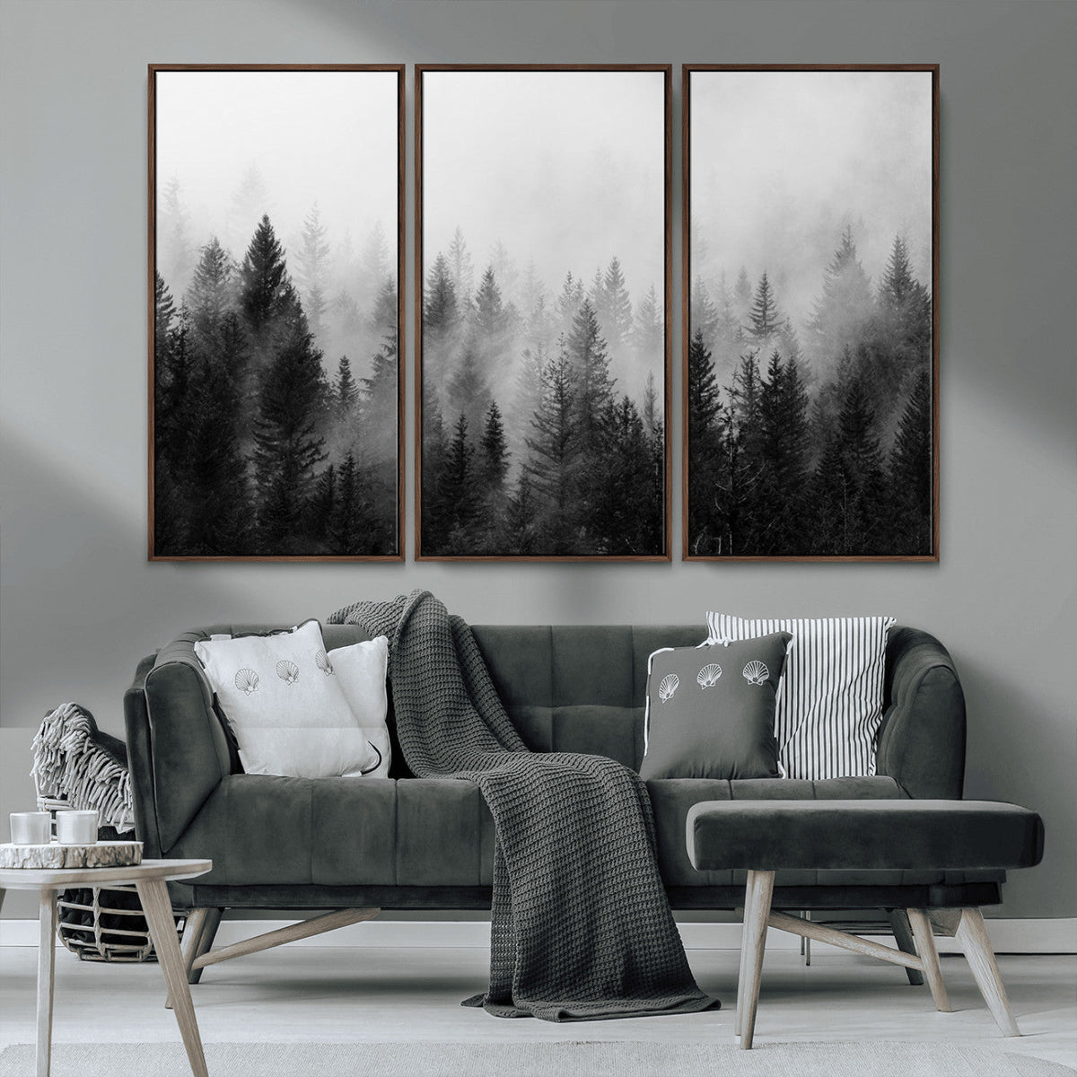 Fogy Forest Canvas Wall Art Print - Mountain Wall Art with