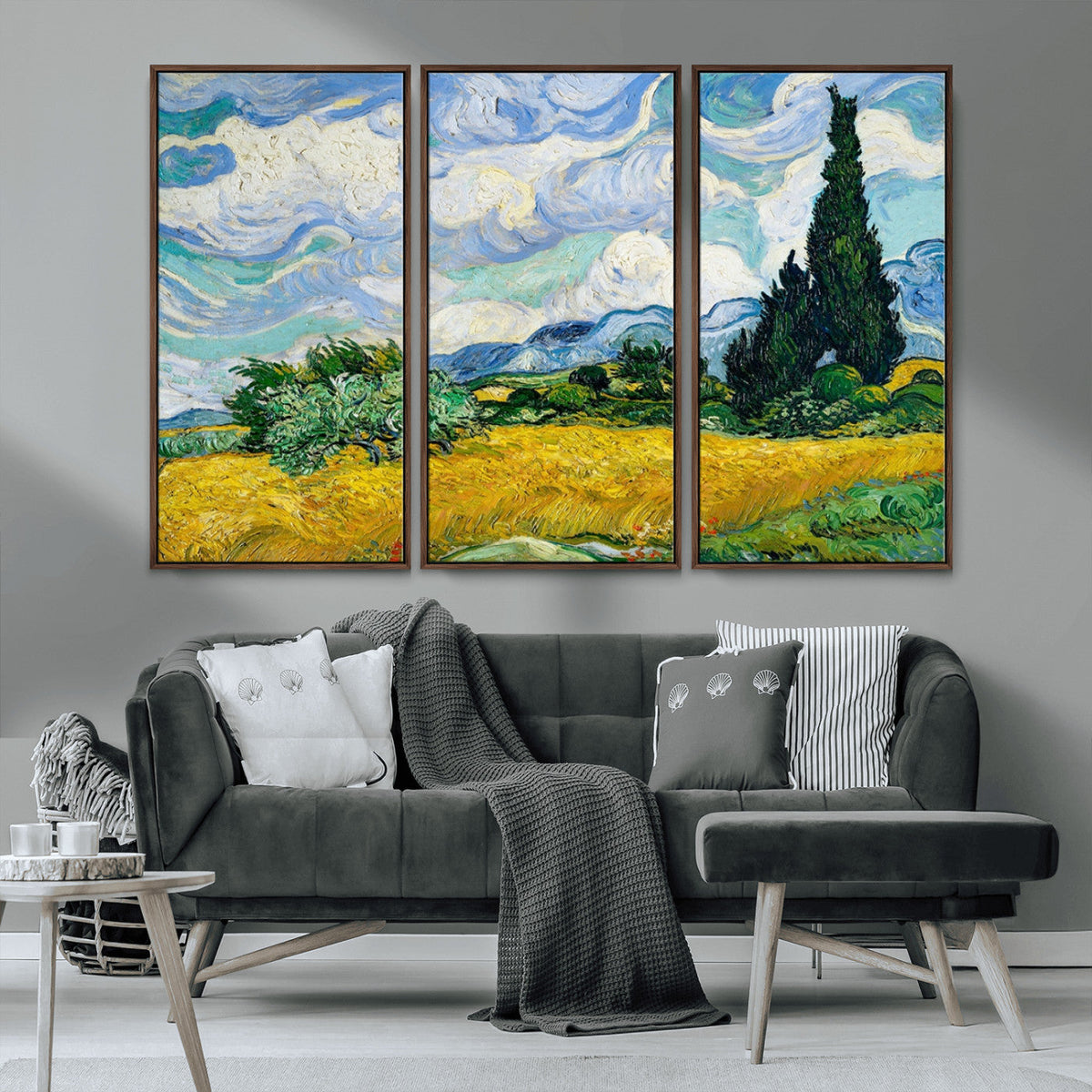 Wheatfield With Cypresses By Van Gogh Painting Wall Art