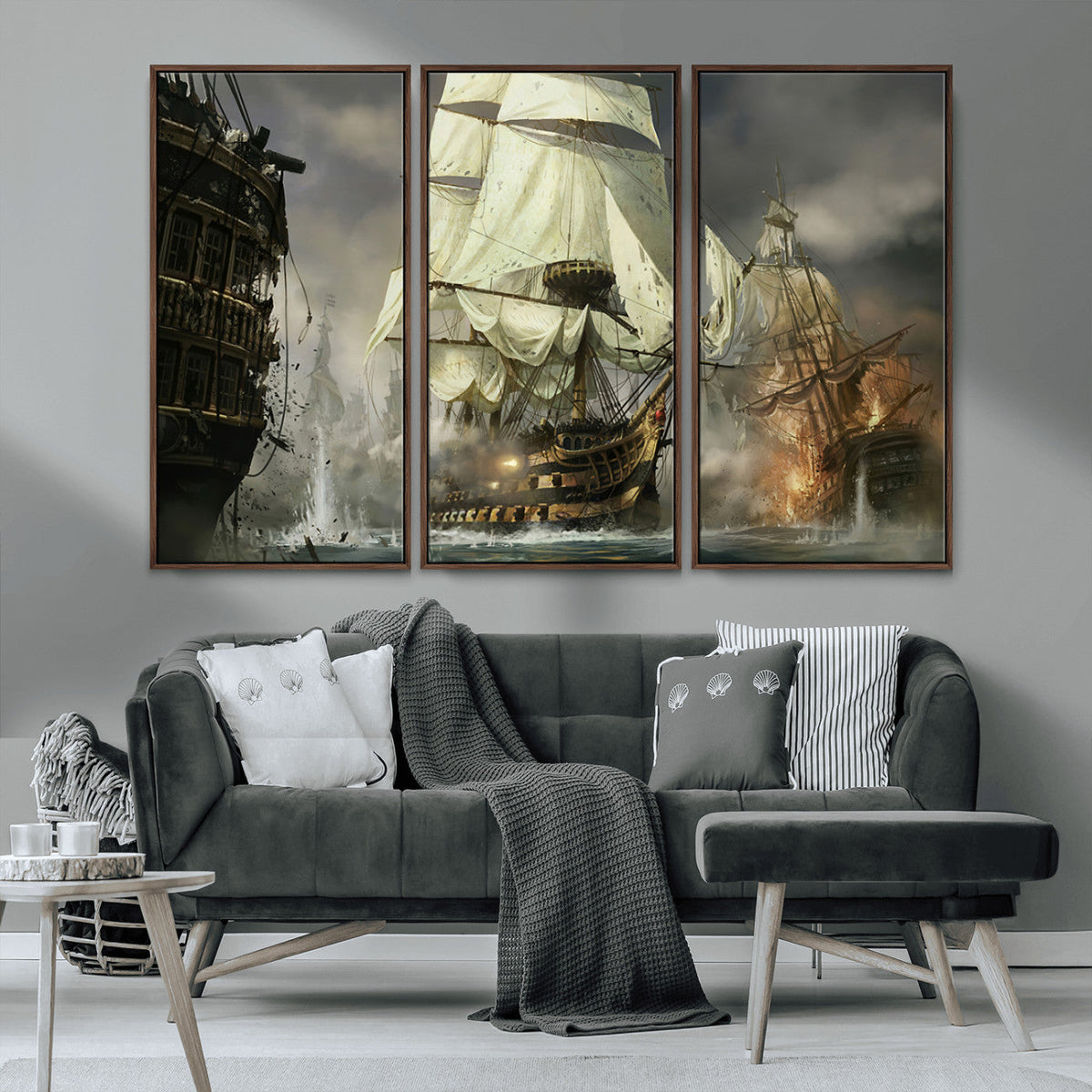Pirate Ship War Wall Art Canvas Print