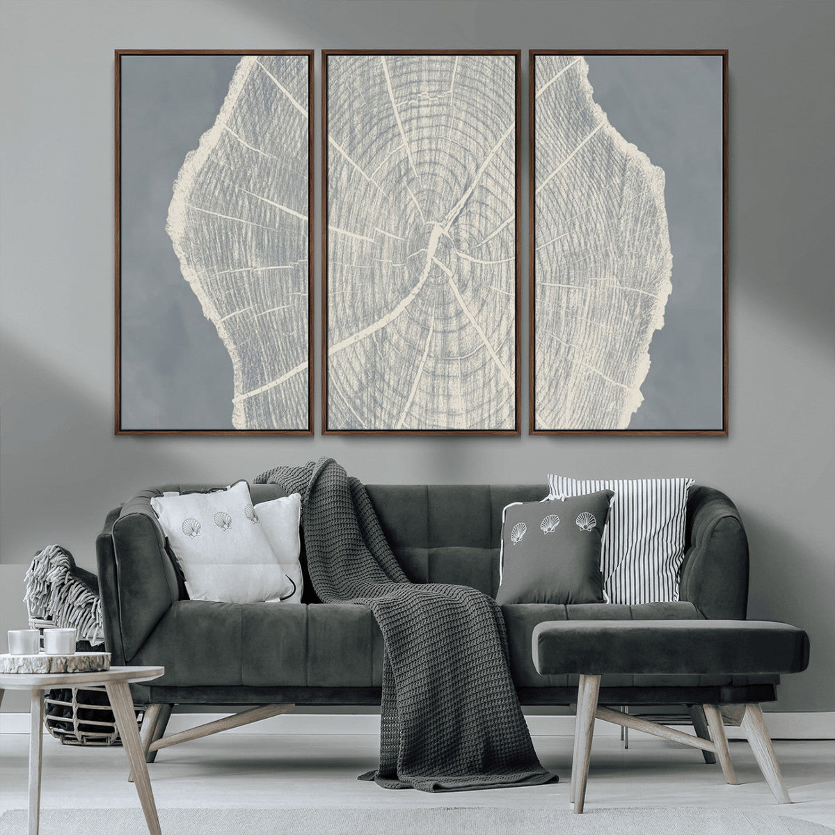 Abstract Tree Ring Wall Art Canvas Print – Nature-Inspired,