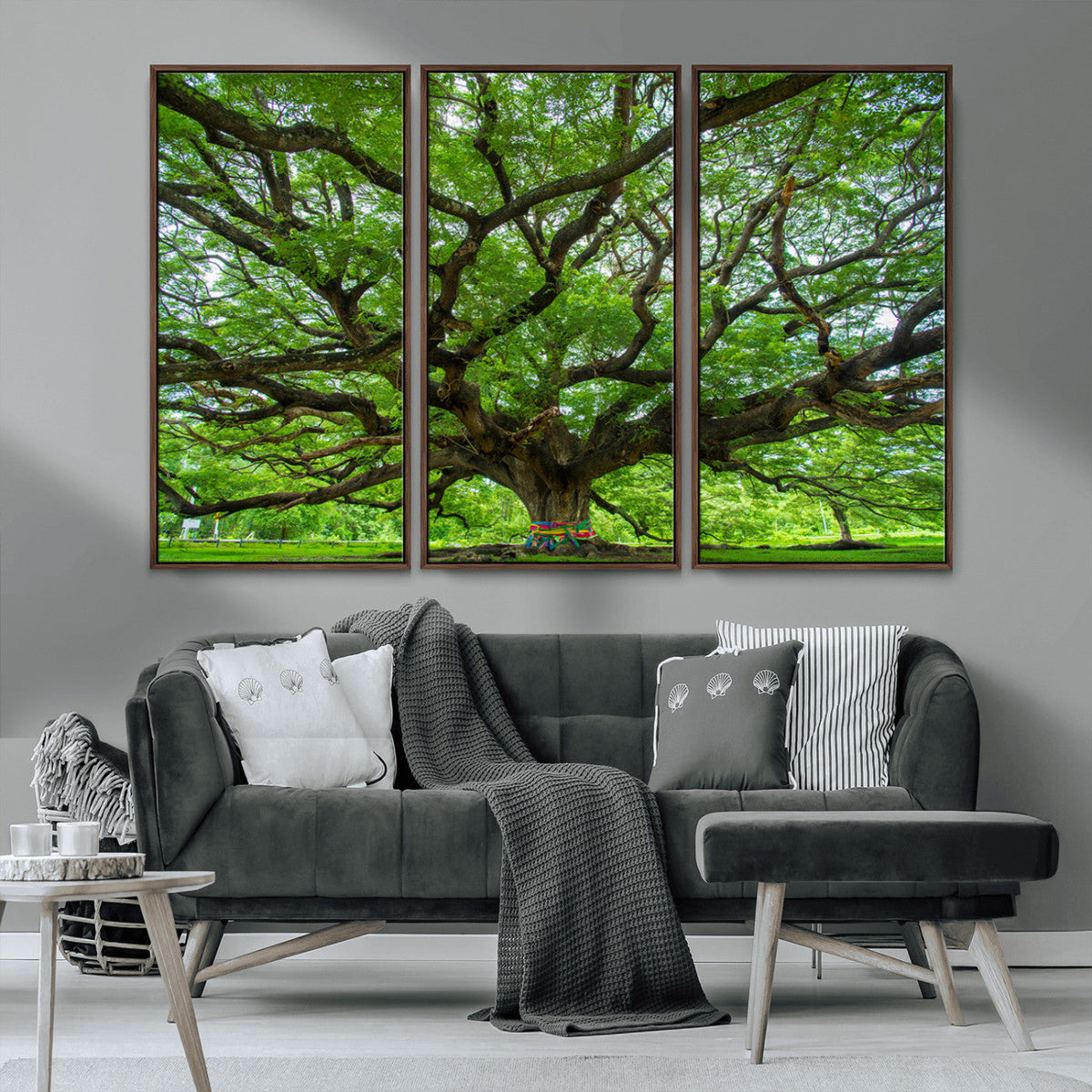 Oak Tree Wall Art Print, Forest Canvas Wall Art for Home and