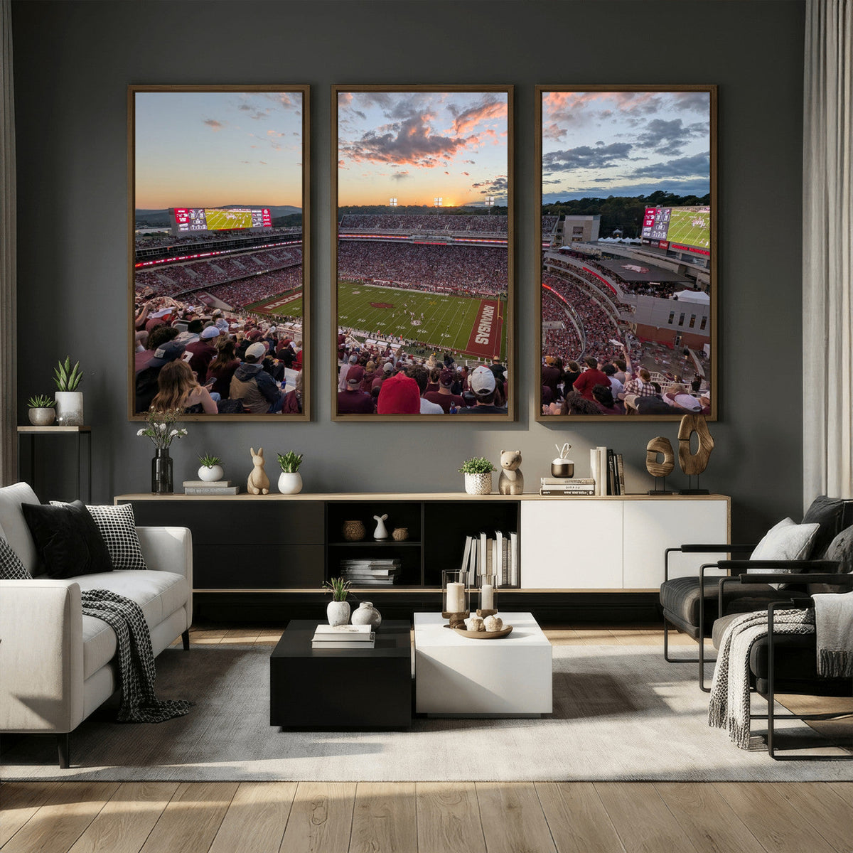 Donald W. Reynolds Razorback Stadium Wall Art Canvas Print –