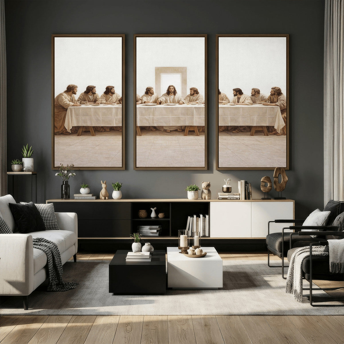 The Last Supper Wall Art Canvas Print, Jesus Christ Biblical