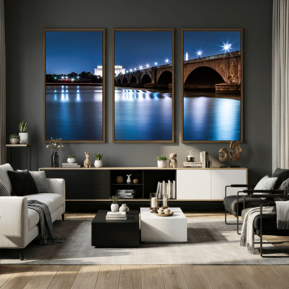 Washington DC Wall Art Canvas Print – Lincoln Memorial Night