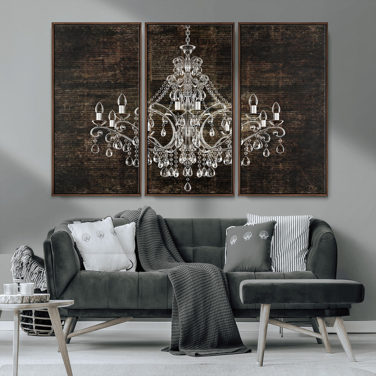 Rustic Chandelier Canvas Print