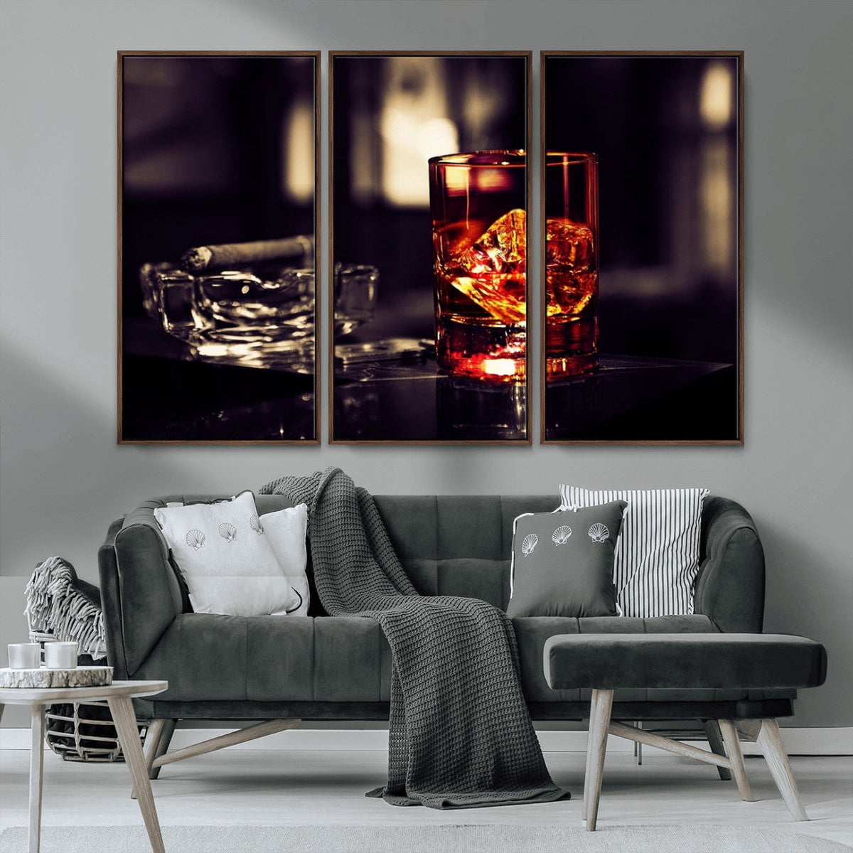 Whiskey and Cigar Canvas – Luxurious Wall Art for Home or