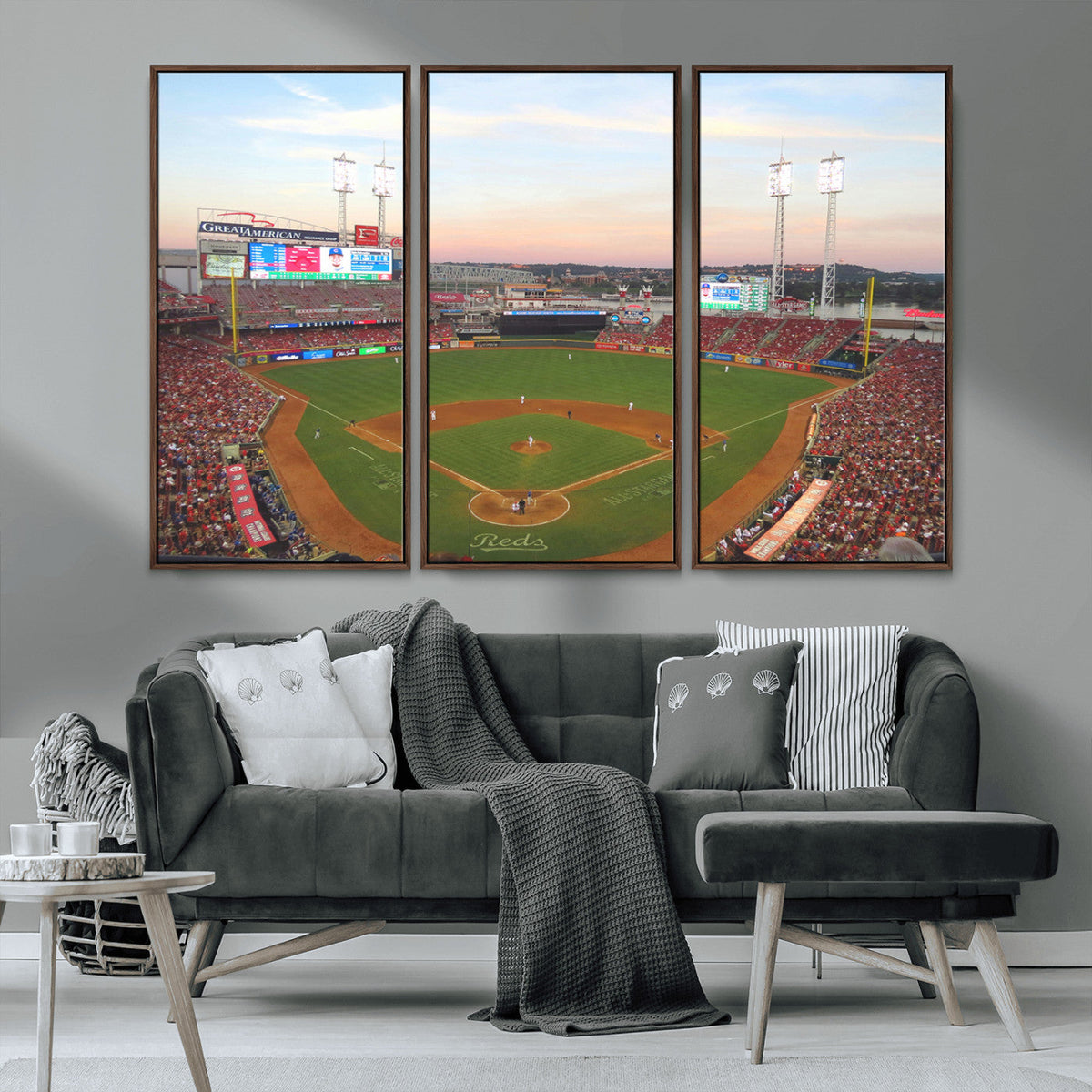 Cincinnati Reds Baseball Print Canvas- Cincinnati