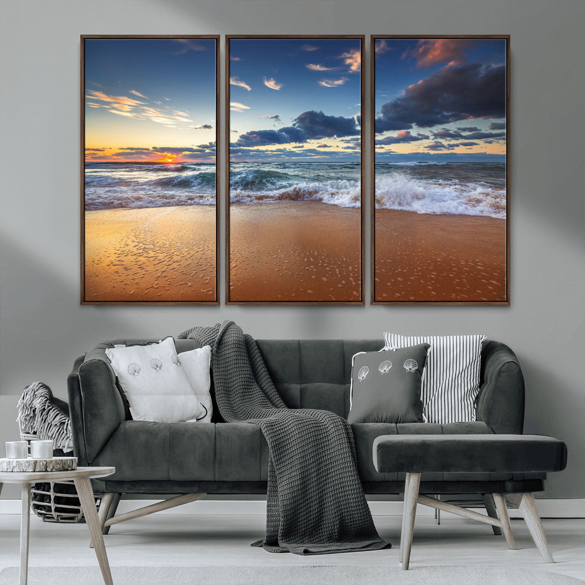 Beach Canvas Wall Art - Coastal Seascape Print for Living