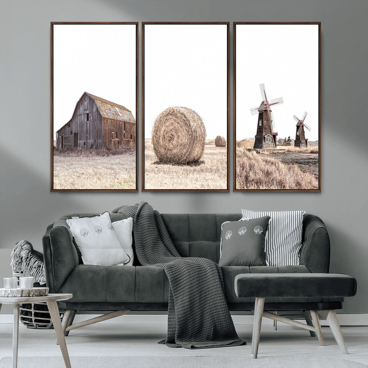 Farm Prints Set, Set of 3 Farmhouse Wall Art, Country House