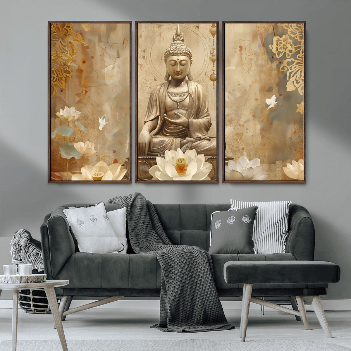 Buddha Wall Art Canvas Print, Buddha Meditation Room Decor,