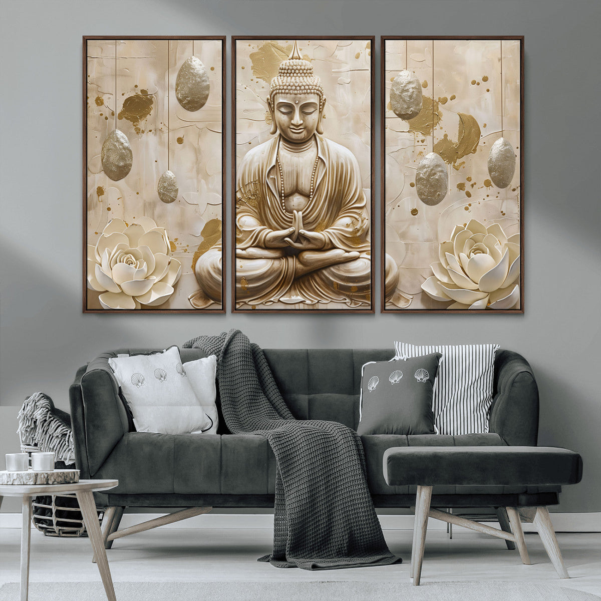Serene Buddha Wall Art | Yoga Room Decor and Meditation Wall