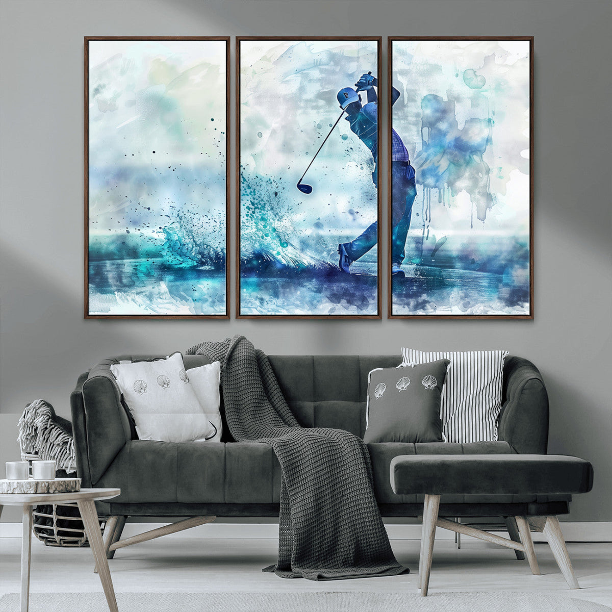 Golf Swing Wall Art Canvas Print - Sports-Inspired