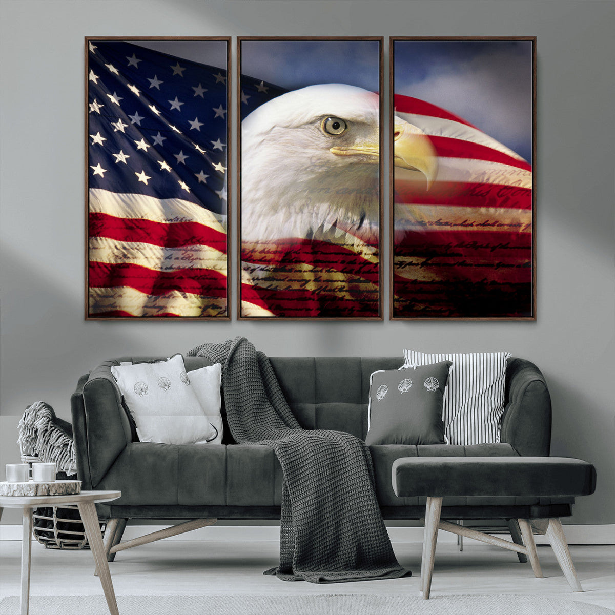 American Flag Eagle Symbol Wall Art, American Flag Eagle