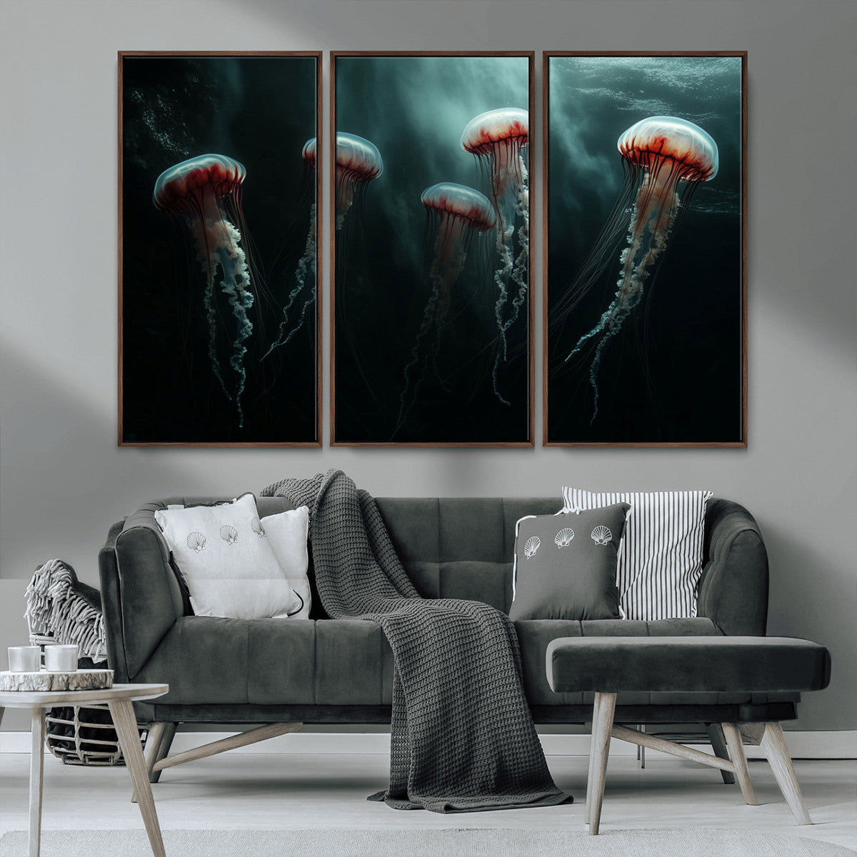 Abstract Jellyfish Wall Art Canvas Print